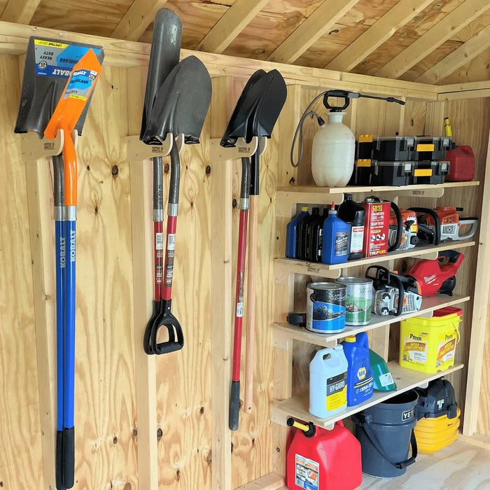 Deluxe Shed Organizer Kit, Garden Yard Tool Rack