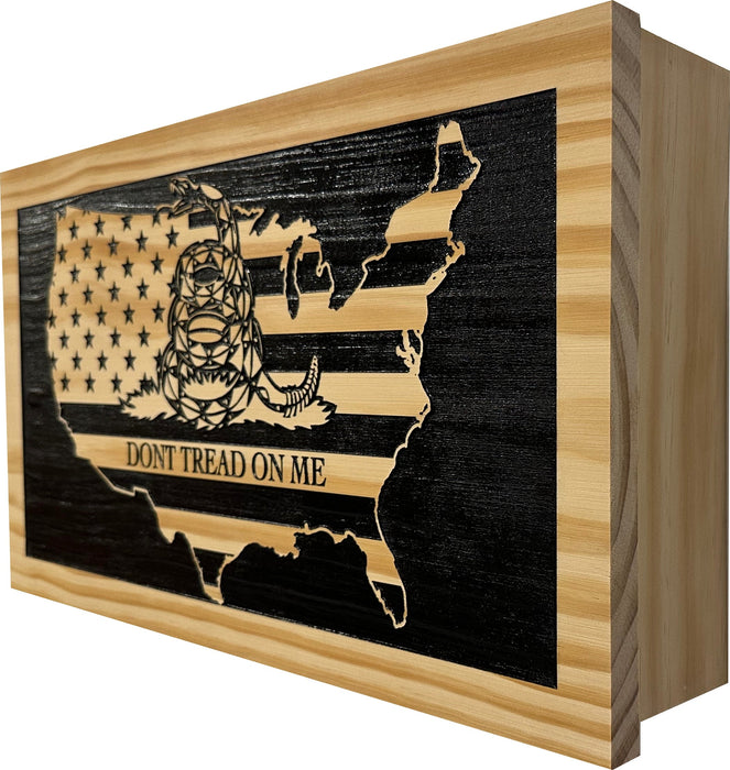 Don't Tread On Me Wall-Mounted Gun Cabinet