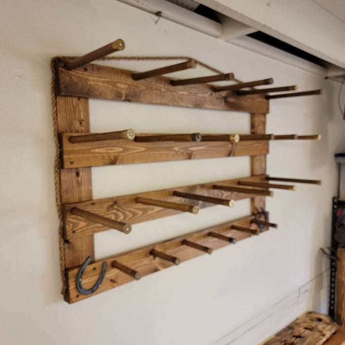 Handcrafted 9-Cowboy Hat Rack Organizer
