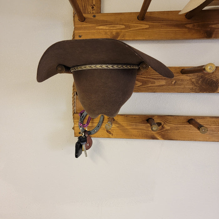 Handcrafted 9-Cowboy Hat Rack Organizer