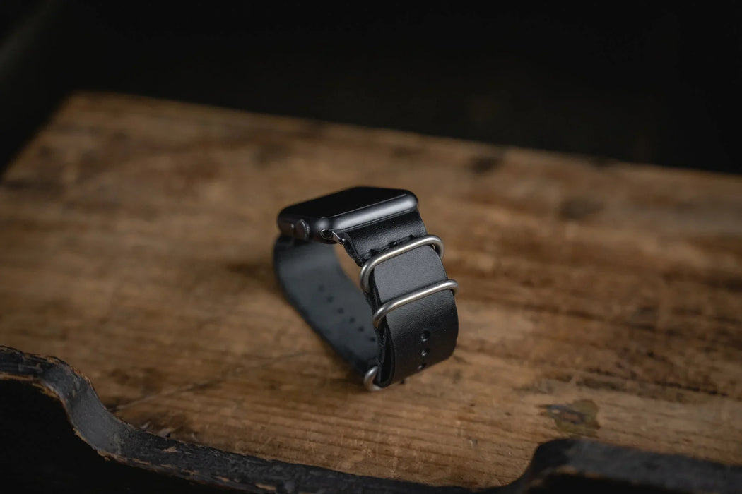 Apple Watch Leather Strap Black