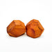 Two wooden geometric shapes on a white background