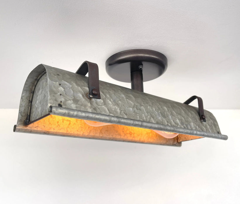 Galvanized Metal Ceiling Light