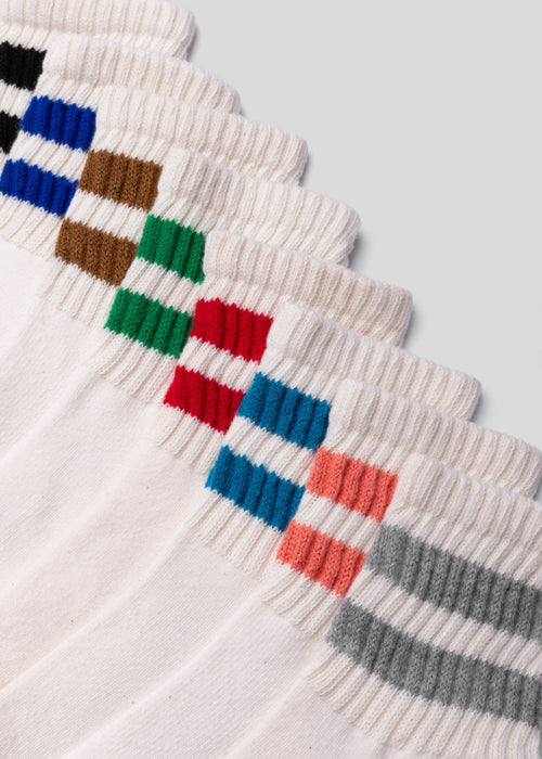 The Mono Stripe Quarter Crew Sock