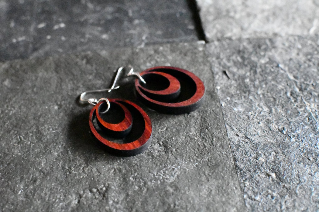 Wooden Hoop Earrings