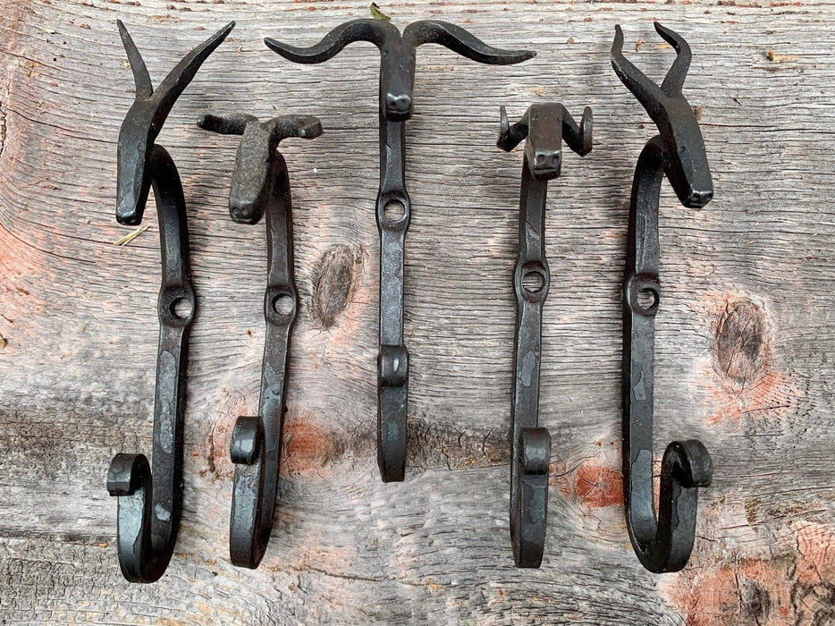 Mini Animal Hooks - Ram Bull Longhorn Unicorn Gazelle Antelope