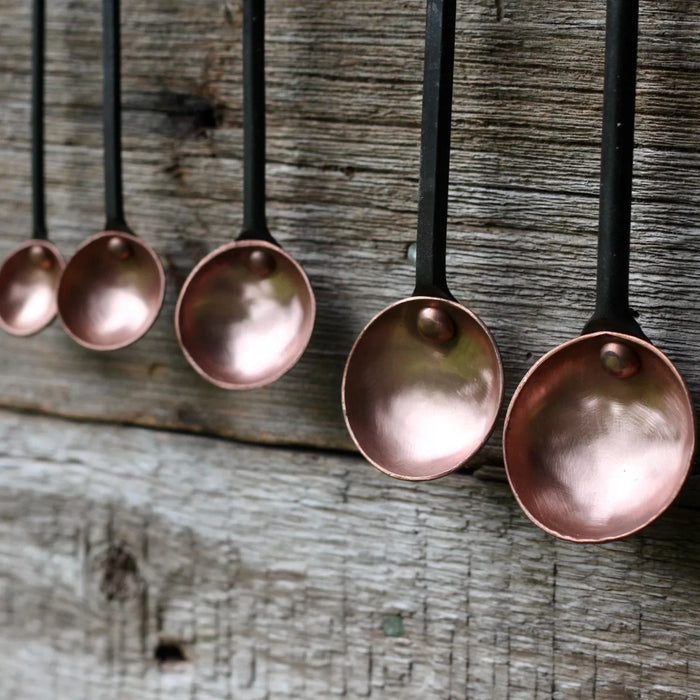 Cherry Blossom Copper and Steel Spoon Set