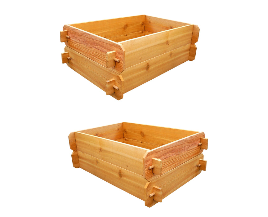 Set of 2 Timberlane Gardens Easy Raised Garden Bed Kits Double.