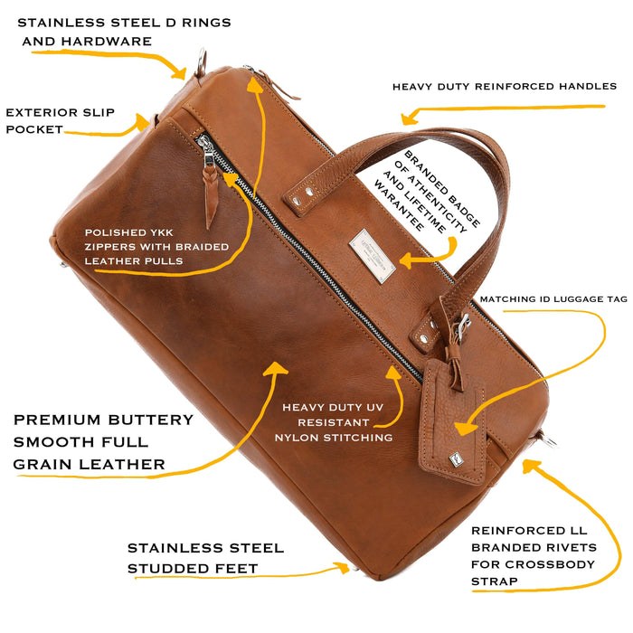 Luxury Leather Duffel Bag