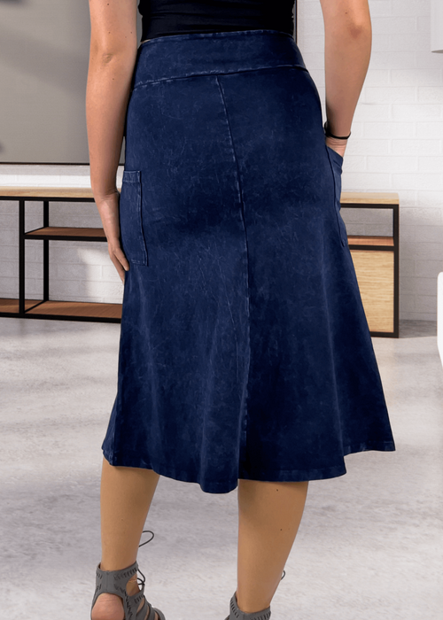 Alyssa Very Versatile Cotton Skirt Light Denim