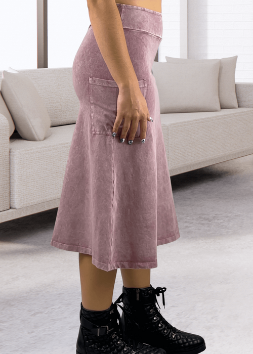 Alyssa Very Versatile Cotton Skirt Light Denim