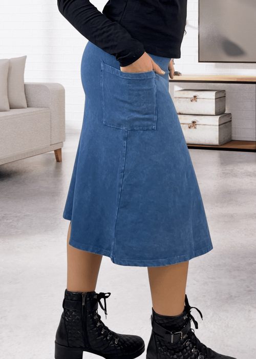 Alyssa Very Versatile Cotton Skirt Pink Denim