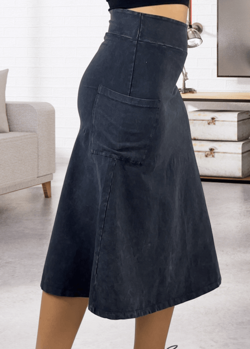 Alyssa Very Versatile Cotton Skirt Light Denim