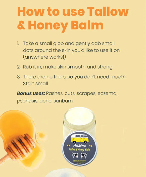 Tallow & Honey Balm - Jumbo 6 oz