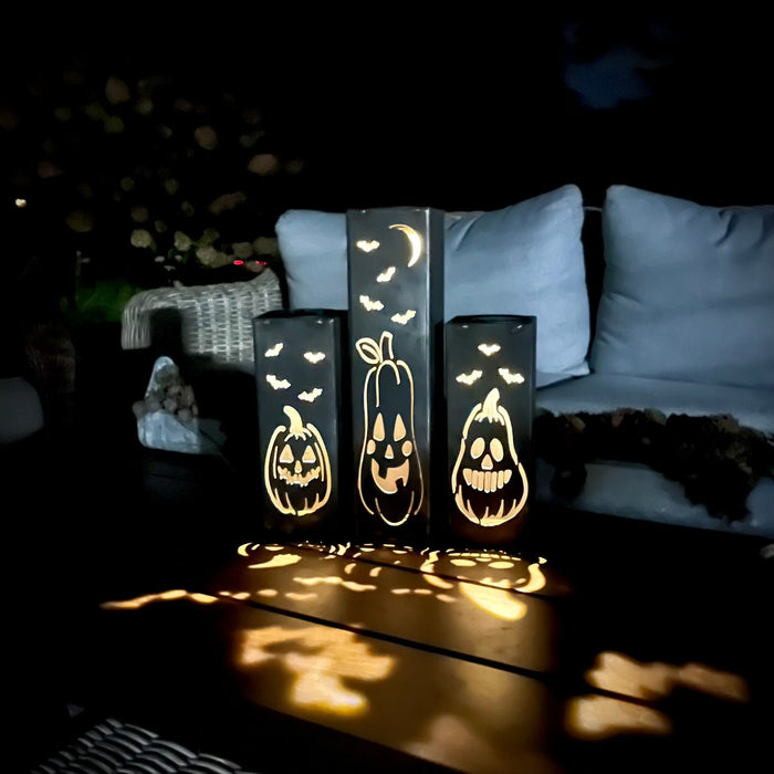 Jack-O-Lantern Steel Solar Tube Lights