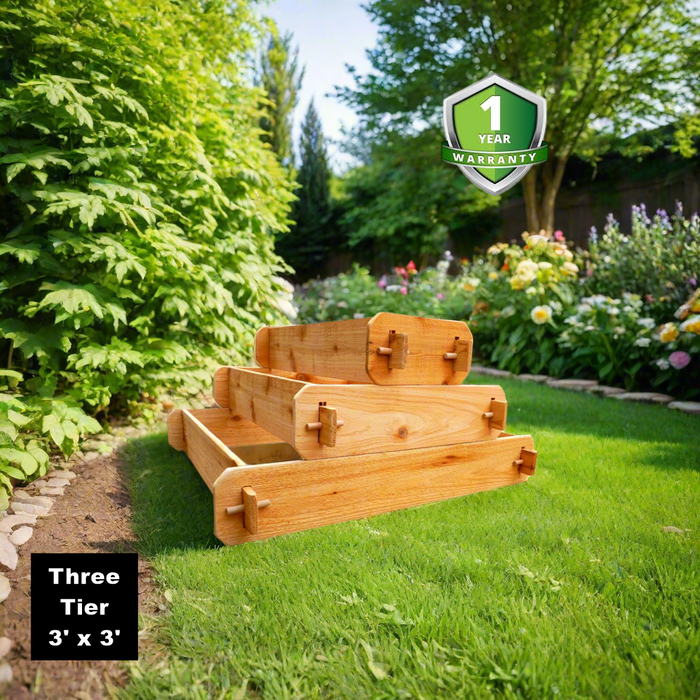 Timberlane Gardens Raised Garden Bed Kit 3 Tiered Elevated Planter