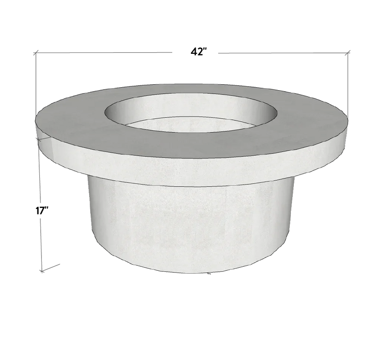 Mirasol - Circular Concrete Fire Pit Table