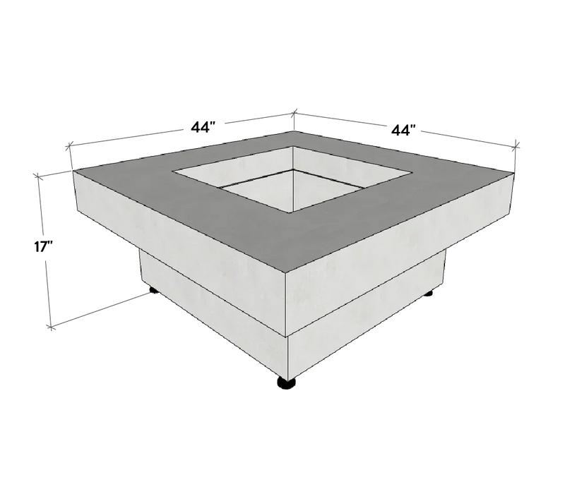 Platz - Square Concrete Fire Pit Table