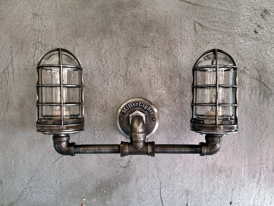 Black Iron Pipe Light Fixture - The Ironforge