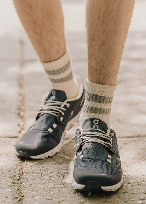 The Mono Stripe Quarter Crew Sock