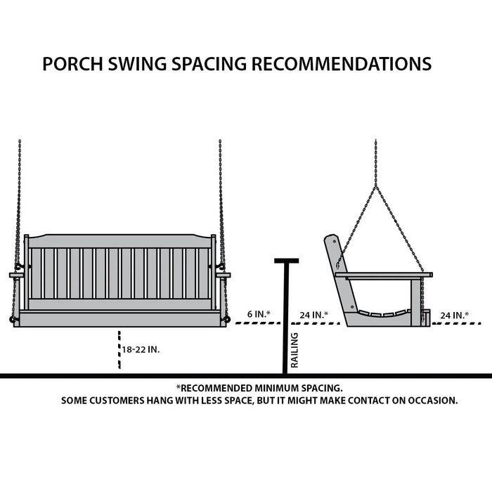 LA Swings Cypress Console Porch Swing