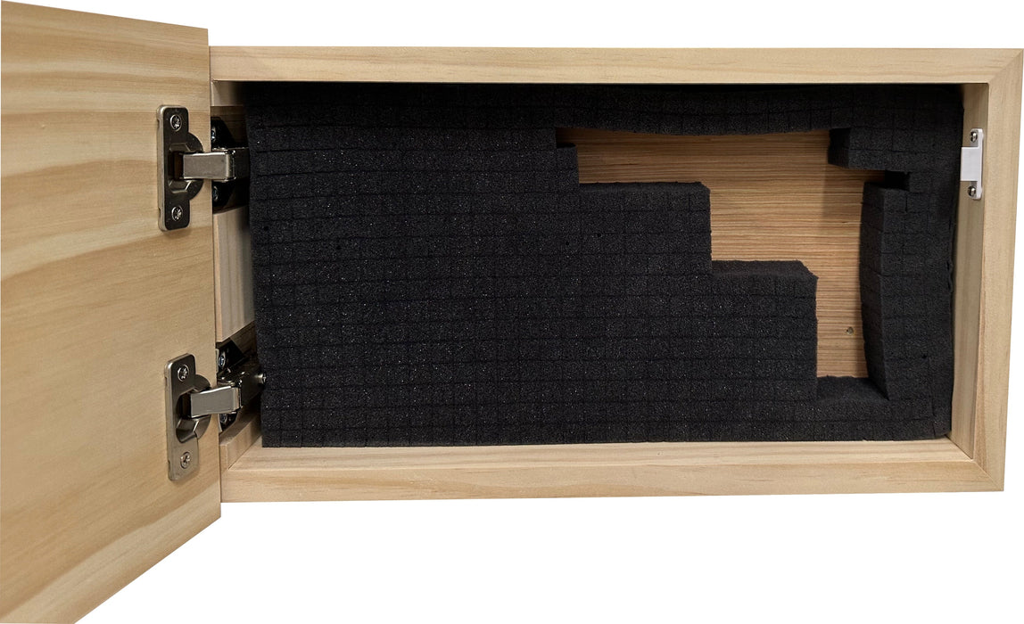 American Flag Wall-Mounted Gun Cabinet (Red & Blue)