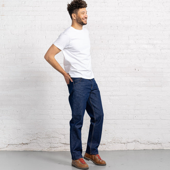 100% Cotton Relaxed Fit Dark Wash