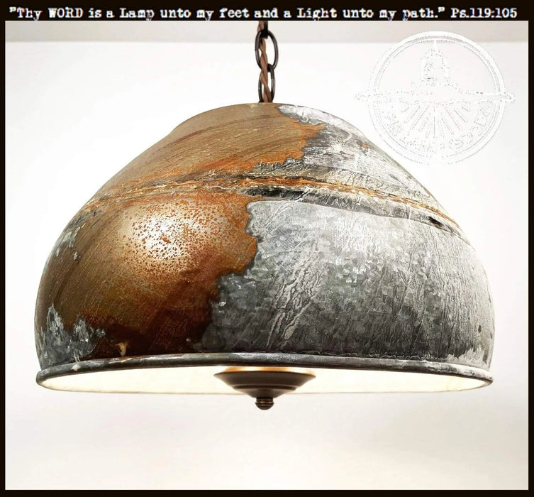 Large Rustic Bucket Chandelier Light