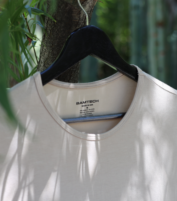 Bamboo Swift Curve-Hem T-Shirt - Sandstone