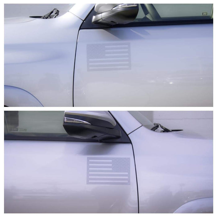 American Flag Magnets - Metallic Grey