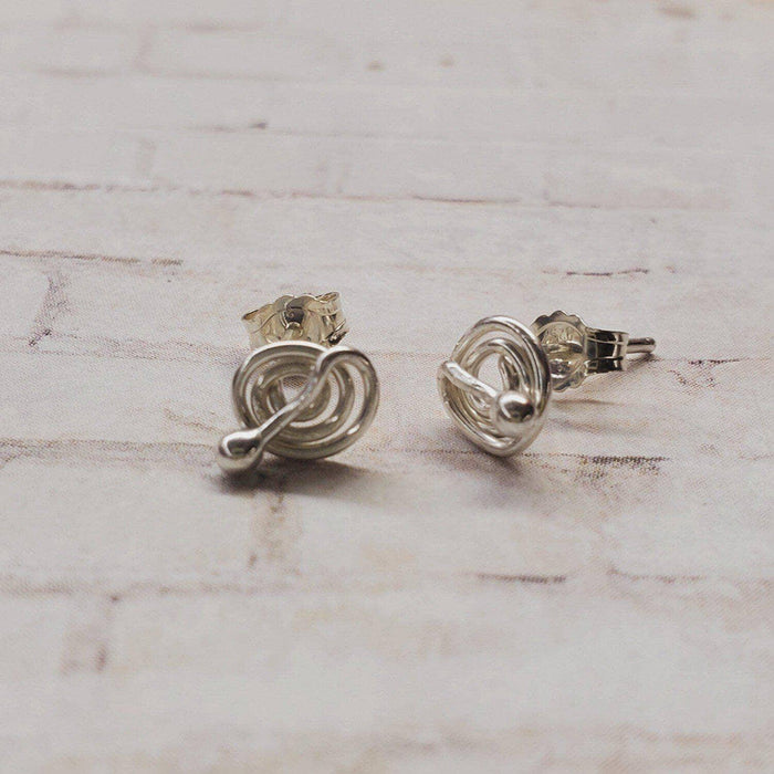 4mm Sterling Silver Spiral Ear Studs