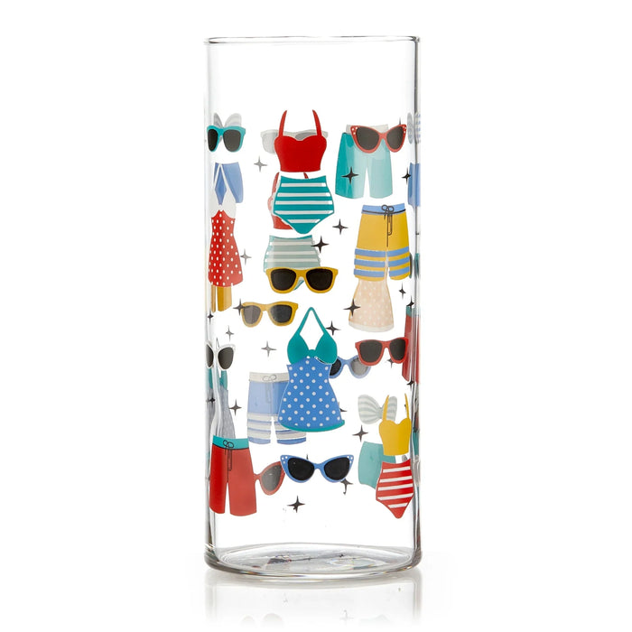 Vintage Swimsuits Cooler Glasses, 16 ounce, Set of 4