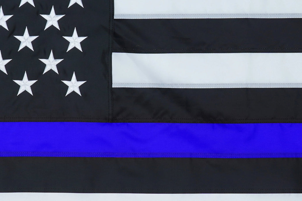 Thin Blue Line American Flag - 100% Made in USA