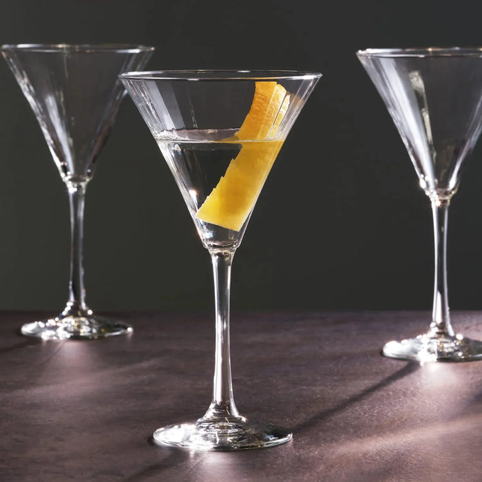 Paneled Martini Glasses, 9.5 ounce, Set of 4