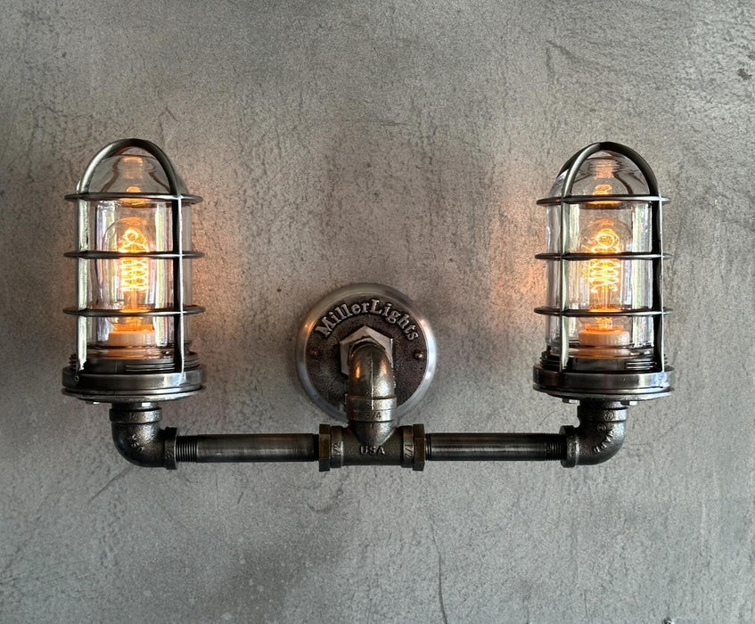 Black Iron Pipe Light Fixture - The Ironforge