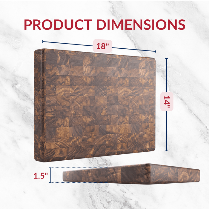 Medium End Grain Walnut Wood Butcher Block