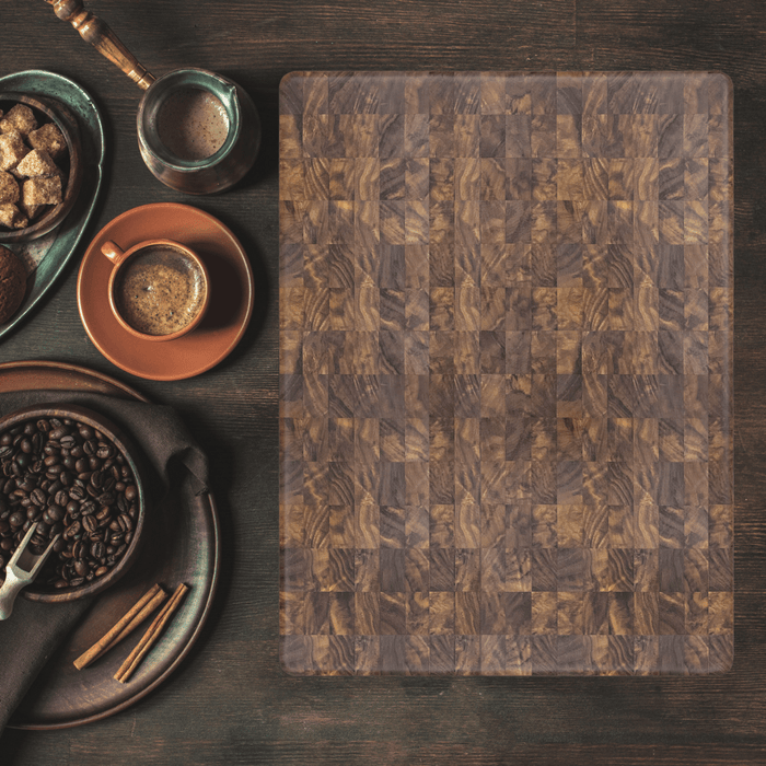 Extra Large Walnut Wood End Grain Butcher Block Cutting Board with Juice Groove