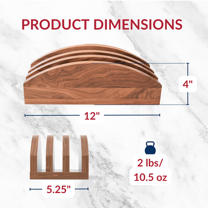 Premium Walnut Cutting Board Holder - Sturdy & Stylish