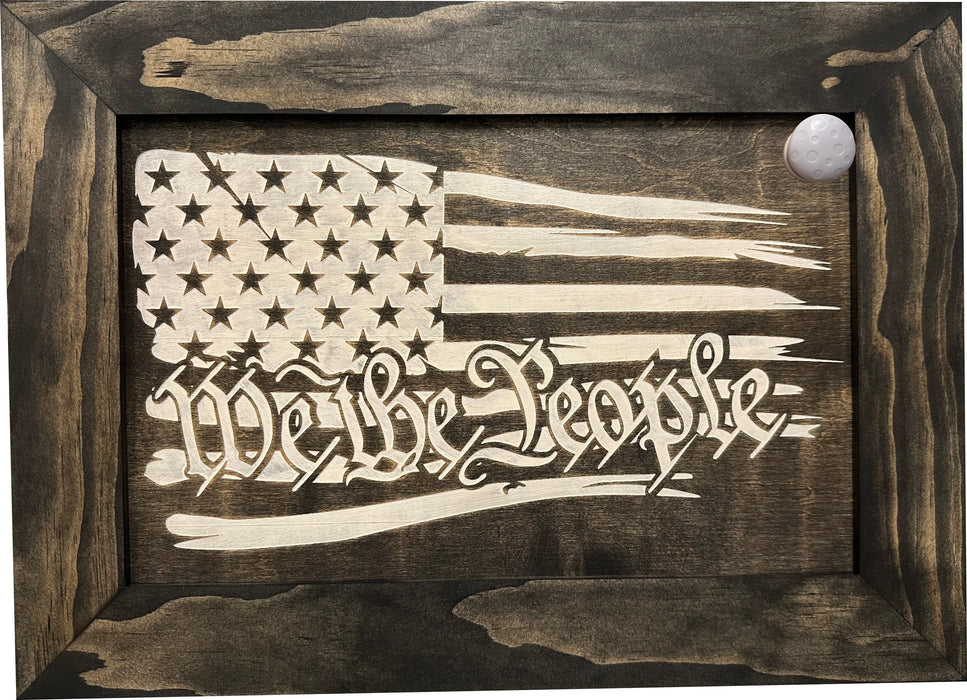 We The People American Secure Hidden Flag Gun Cabinet