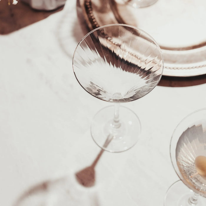 Paneled Martini Glasses, 9.5 ounce, Set of 4