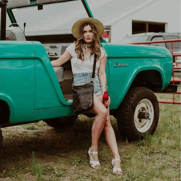 Leather Traverse Crossbody Bag